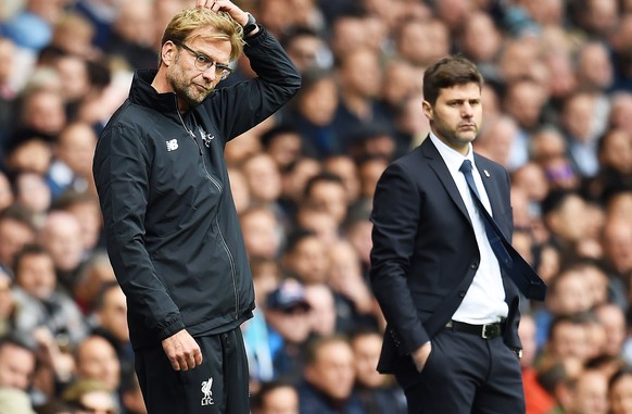 epa07557676 (FILE) - Liverpool manager Juergen Klopp (L) and Tottenham manager Mauricio Pochettino (R) during their team&#039;s 0-0 draw in the English Premier League soccer match between Tottenham Ho ...