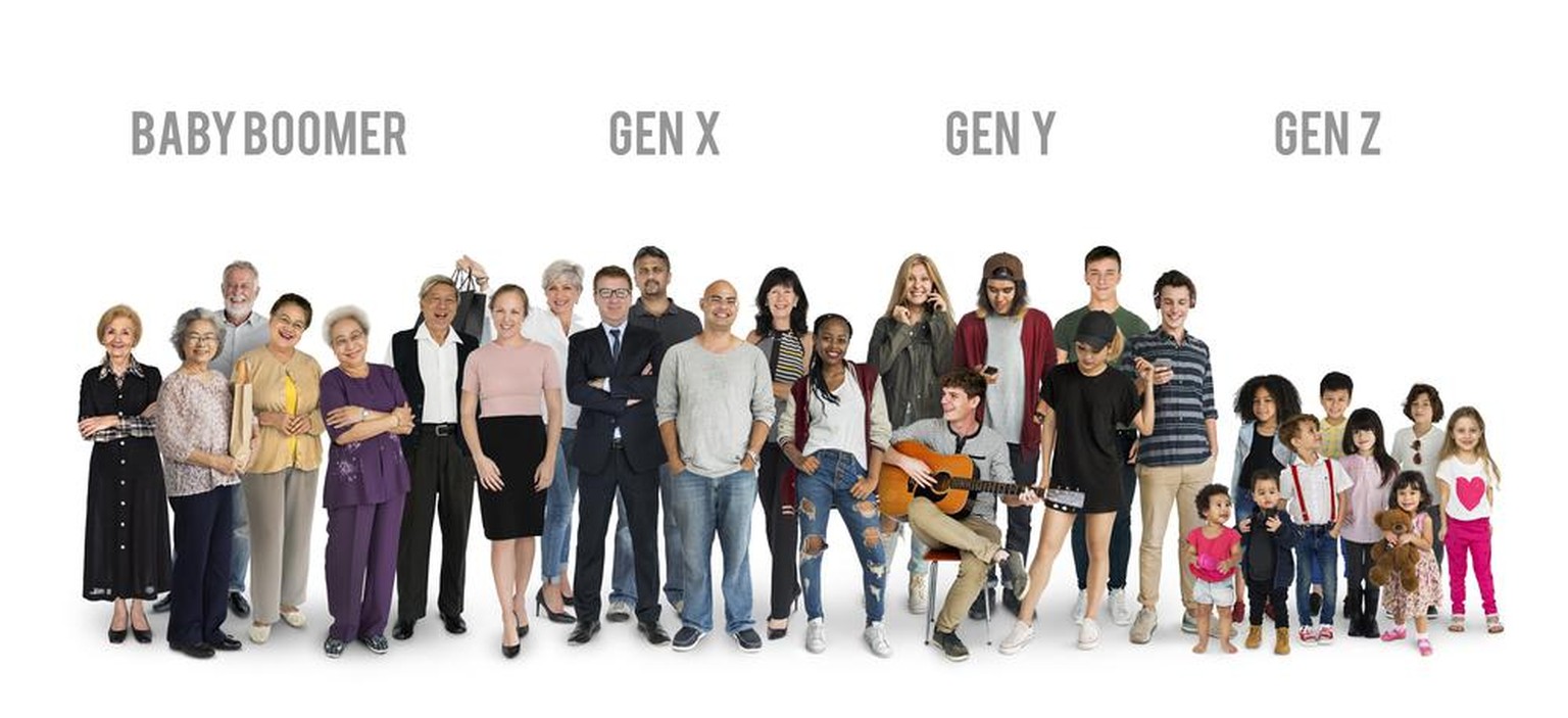 Generationen: Babyboomer, Generation X, Generation Y, Generation Z