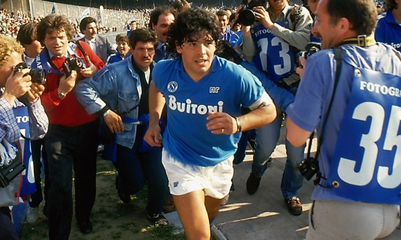 This image released by HBO shows soccer star Diego Maradona in a scene from &quot;Maradona.&quot; Constructed from over 500 hours of footage, the documentary centers on the career of celebrated footba ...