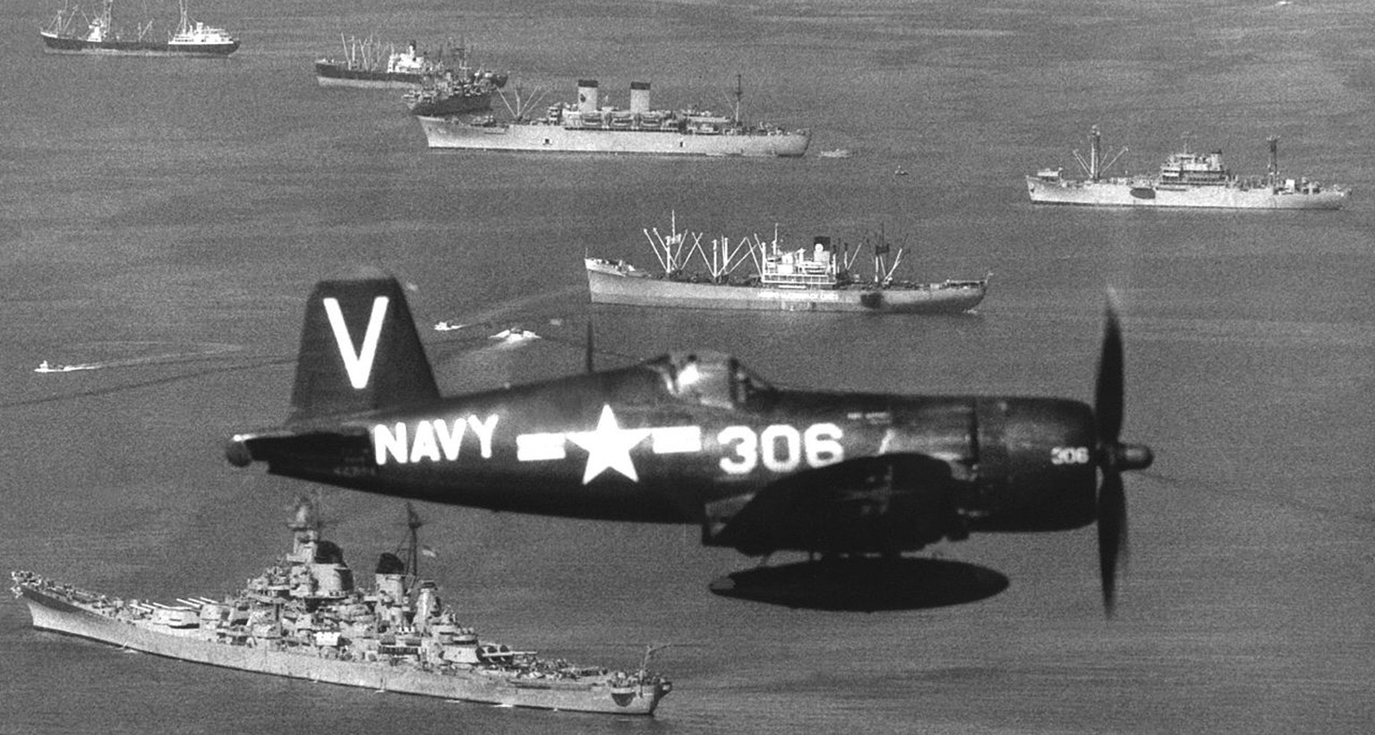 UN-Flotte vor Incheon, September 1950.&nbsp;