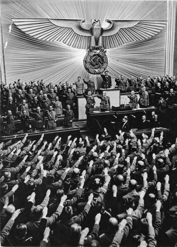 Während der Reichstagssitzung vom 19. Juli 1940 in Berlin.