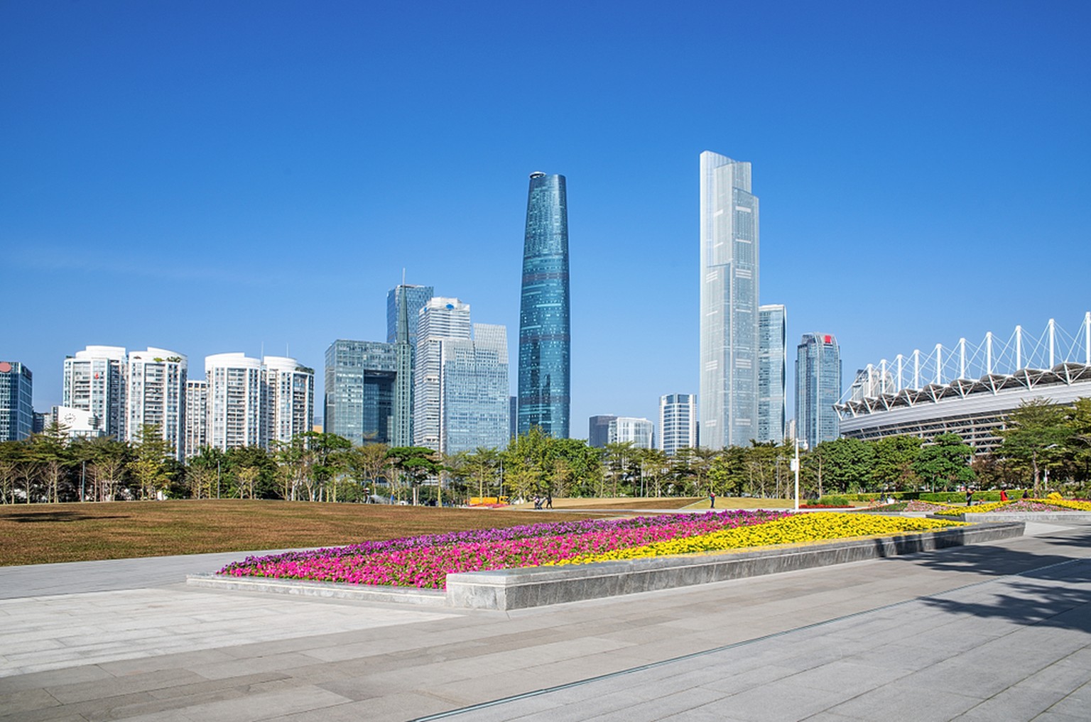 Innert wenigen Jahren aus dem Boden gestampft: Die Skyline von Guangzhou in China.