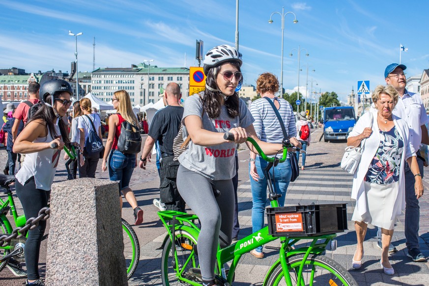 Tempo 30 freut auch Velofahrer: Die Strassen in Helsinki werden immer sicherer.