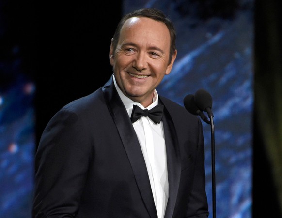 FILE - In this Oct. 27, 2017 file photo, Kevin Spacey presents the award for excellence in television at the BAFTA Los Angeles Britannia Awards in Beverly Hills, Calif. Spacey has made his first publi ...