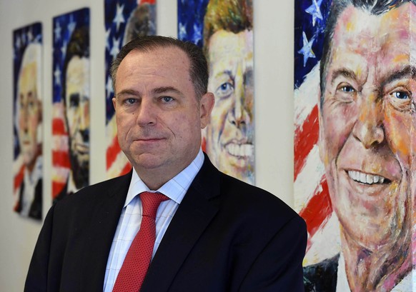 This 2018 photo shows Chris Ruddy, CEO of Newsmax. The network&#039;s rise in popularity has been astonishingly swift and could indicate the first serious threat to Fox News Channel&#039;s iron grip o ...