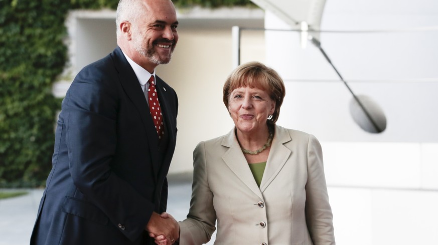 Der albanische Ministerpräsident Rama und Angela Merkel.
