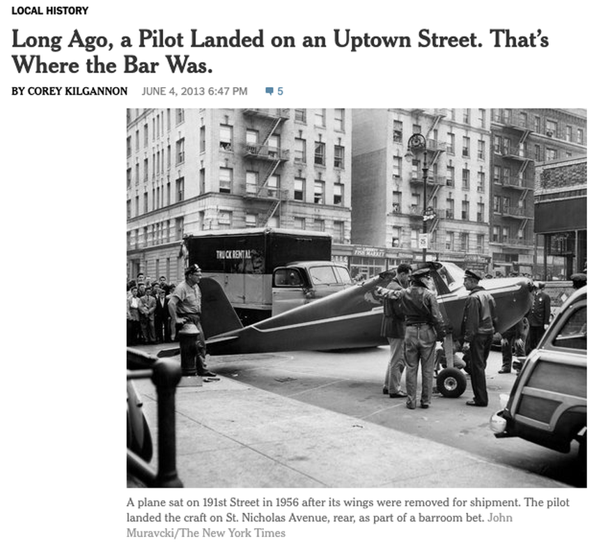 thomas fitzpatrick, der piot der zwei mal betrunken ein flugzeug stahl und in new york city vor einer bar landete https://cityroom.blogs.nytimes.com/2013/06/04/long-ago-a-pilot-landed-on-an-uptown-str ...