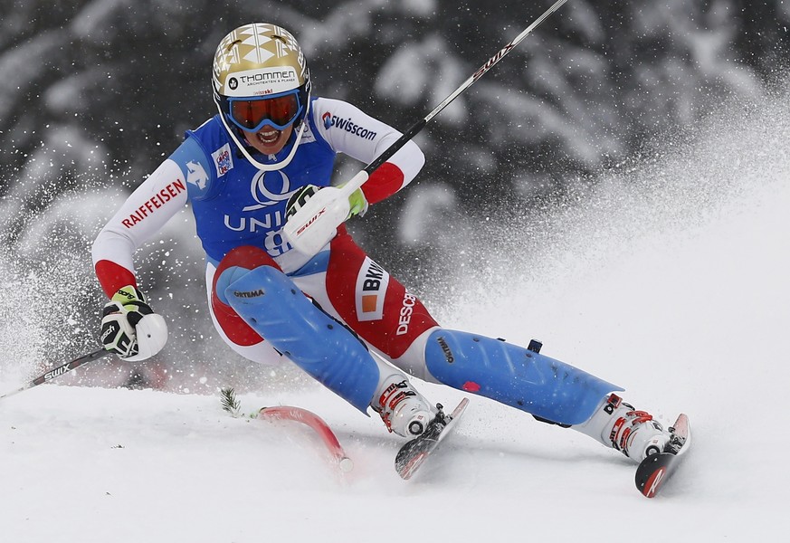 Michelle Gisin liegt nach dem ersten Lauf als beste Schweizerin auf dem sechsten Platz.