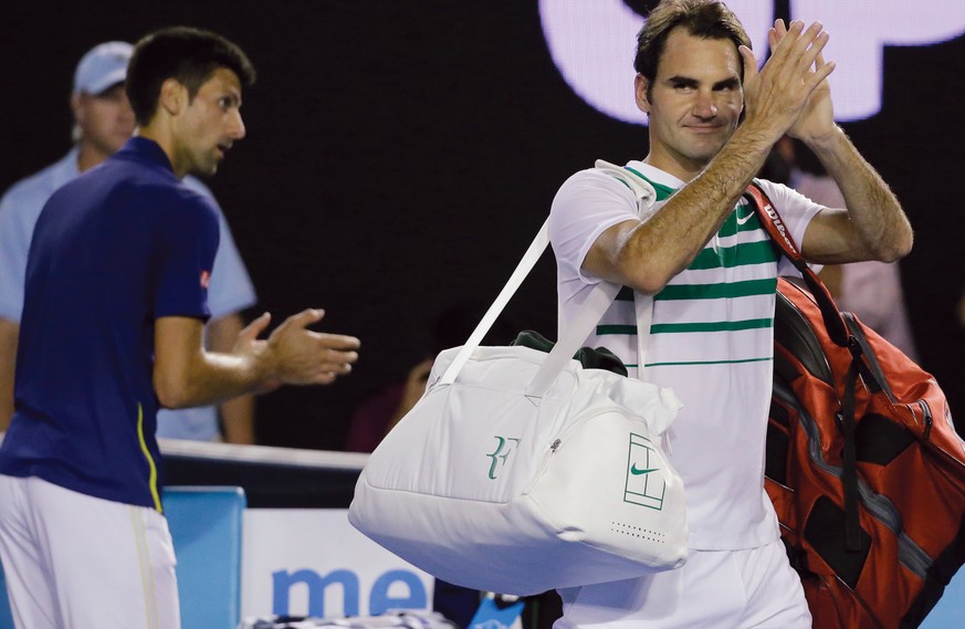 Schon wieder dieser Djokovic: Federer verlor bei den letzten vier grossen Turnieren immer gegen seinen Erzrivalen. Auch heute ...