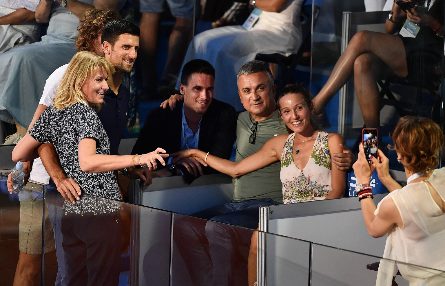 Adria Tour - Djokovic Family Novak Djokovic with mother DIjana, brother Djordje and father Srdjan at the Adria Tour tennis tournament in Belgrade, Serbia on June 14, 2020. SrdjanxIlic/PIXSELL