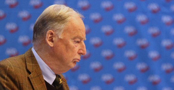 epa06364852 Alexander Gauland, the newly elected co-chairman of the German right-wing populist &#039;Alternative for Germany&#039; party (&#039;Alternative fuer Deutschland&#039;, AfD), attends the se ...
