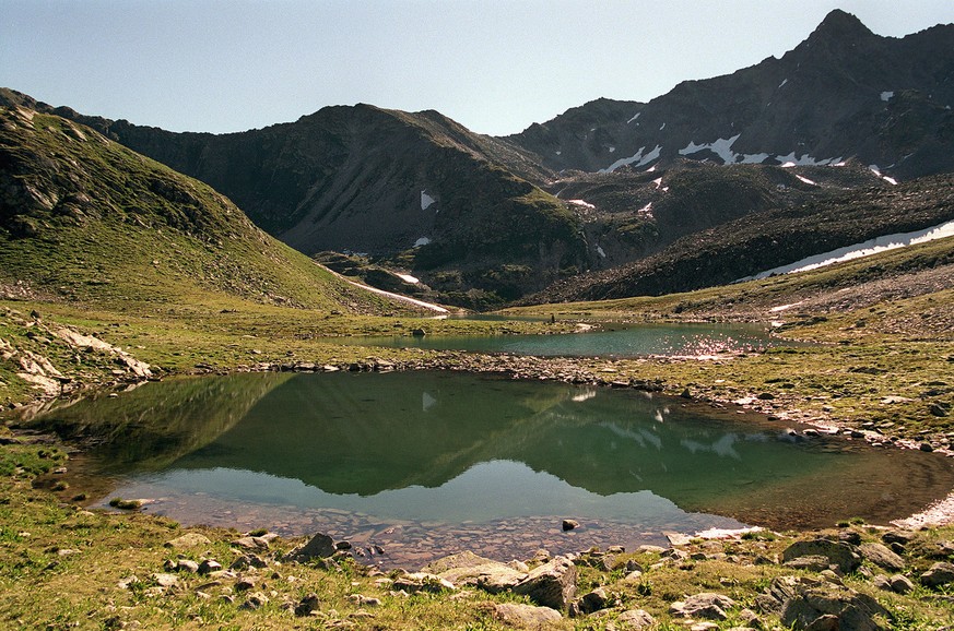 Die am Dienstag, 1. August 2000 neu in den Schweizer Nationalpark (SNP) aufgenommene Landschaft Macun oberhalb Lavin im Unterengadin. Mit einer schlichten Feier wurde am Dienstag die 3,6 Quadratkilome ...