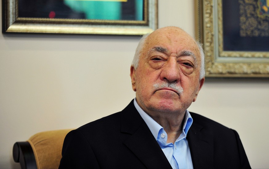 Islamic cleric Fethullah Gulen poses for a photo while speaking to members of the media at his compound, Sunday, July 17, 2016, in Saylorsburg, Pa. Turkish officials have blamed a failed coup attempt  ...