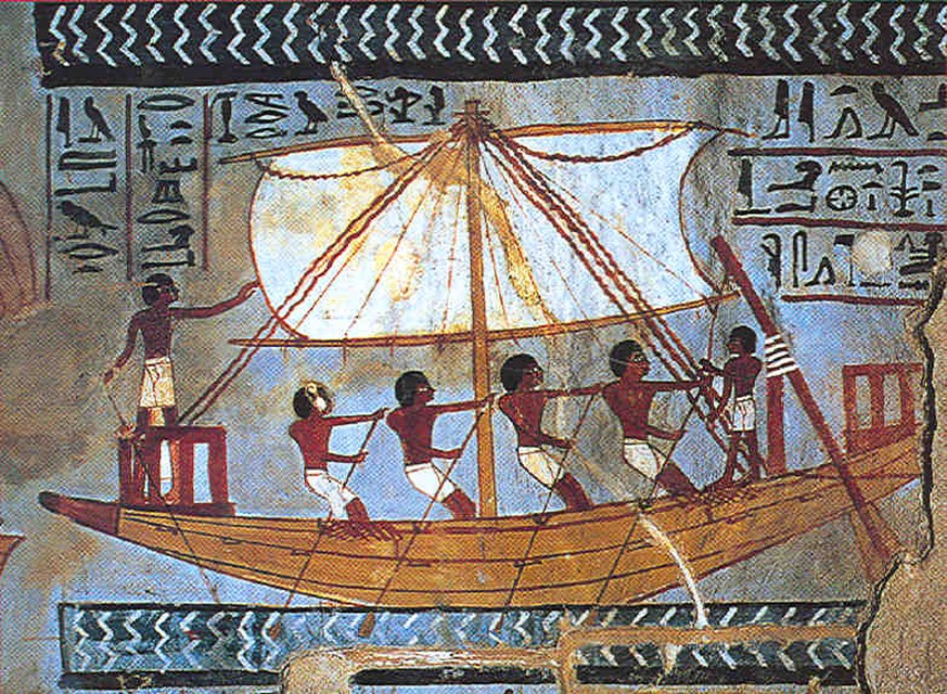 Schiff auf dem Nil, altes Ägypten