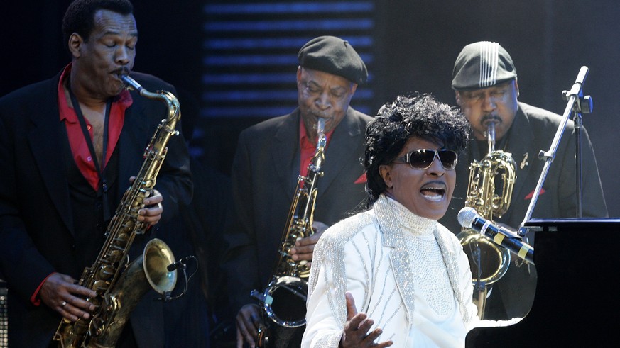 FILE - In this May 30, 2009 file photo, Little Richard performs at The Domino Effect, a tribute concert to New Orleans rock and roll musician Fats Domino, at the New Orleans Arena in New Orleans. Litt ...