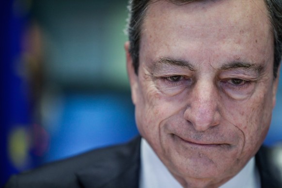 epa07327703 President of the European Central Bank (ECB) Mario Draghi during the last hearing before the European Parliament Committee on Economic and Monetary Affairs (ECON) at the European Parliamen ...