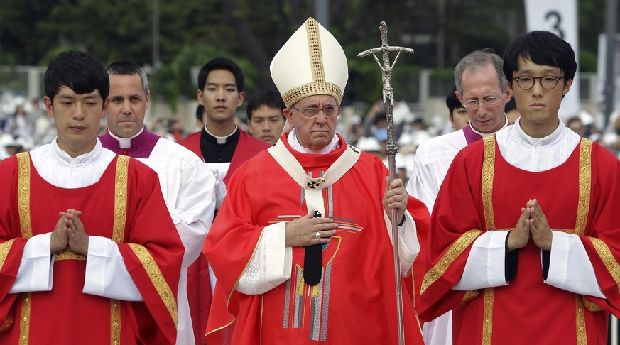 Papst Franziskus am dritten Tag seines Südkorea-Besuchs.