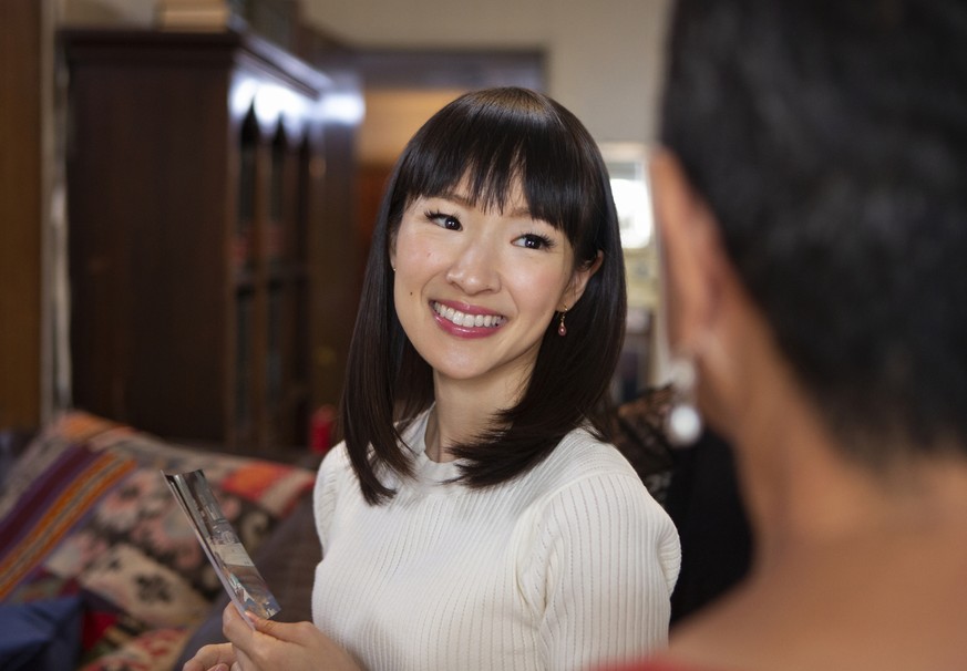 This image released by Netflix shows Marie Kondo in a scene from her series &quot;Tidying Up with Marie Kondo.&quot; A takedown of Condo by author-journalist Barbara Ehrenreich has been widely condemn ...