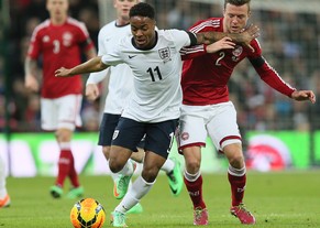 Raheem Sterling im Länderspiel gegen Dänemark.