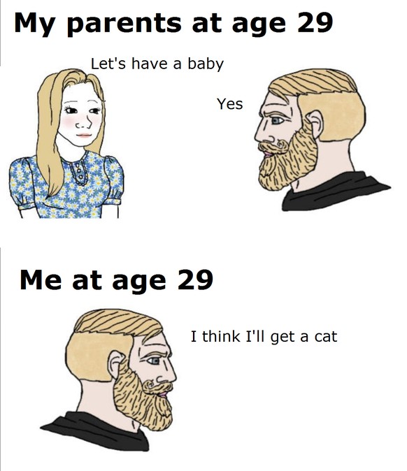 My partents at age 29 meme
