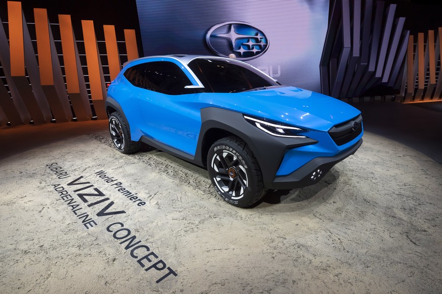 epa07415570 The Subaru Viziv is presented during the first media day at the 89th Geneva International Motor Show in Geneva, Switzerland, 05 March 2019. The Motor Show will open its gates to the public ...