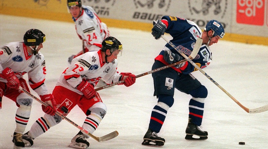 Dezember 1997: Micheli und Fischer jagen dem Slowaken Rusznyak hinterher.