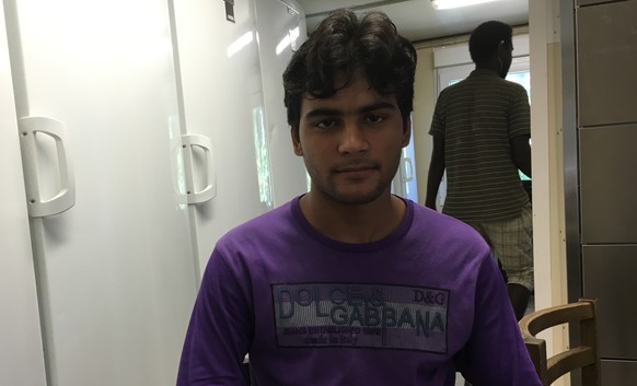 Mohammed, Afghane, 19 Jahre alt, seit vier Monaten in der Gops.