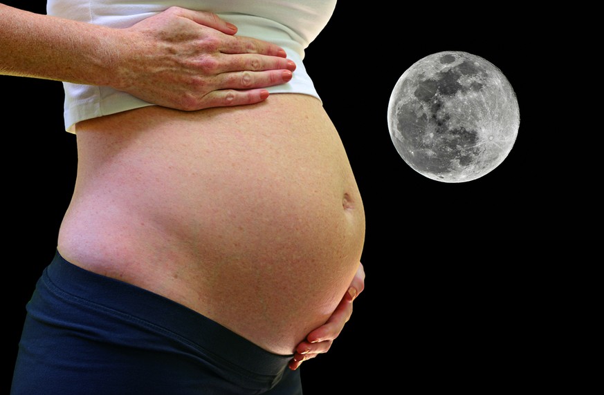 Vollmond Schwangerschaft Geburten (Symbolbild)