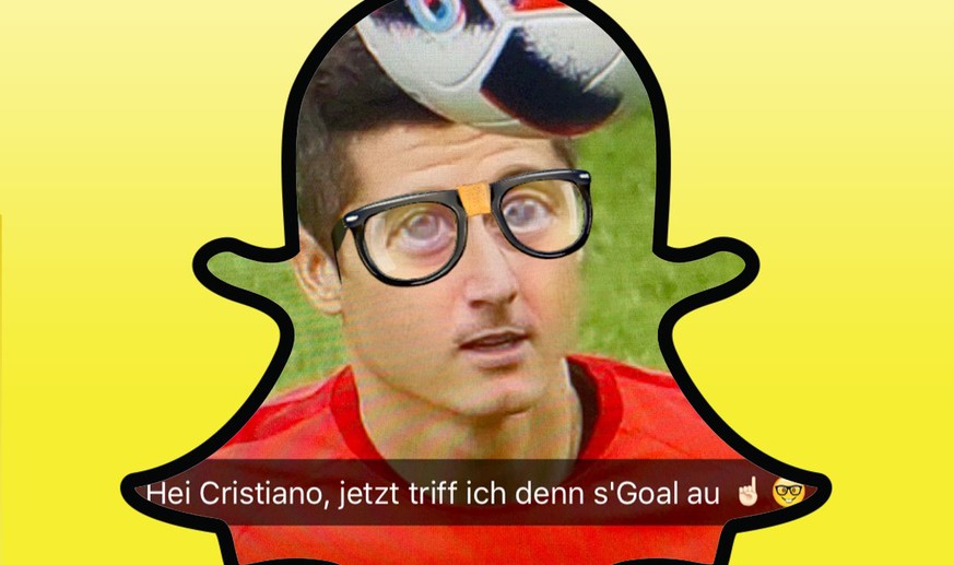Snapchat ist auch bei Fussballstars an der EM verbreitet.