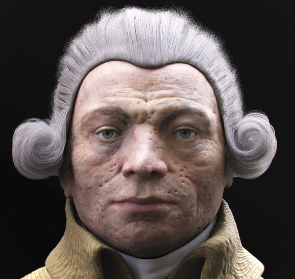 Eine 3D-Rekonstruktion des Kopfes vom Robespierre, dem blutrünstigen Anführer der französischen Revolution.