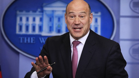 FILE - In this Jan. 23, 2018, file photo, White House chief economic adviser Gary Cohn, speaks to reporters during the daily press briefing in the Brady press briefing room at the White House, in Wash ...