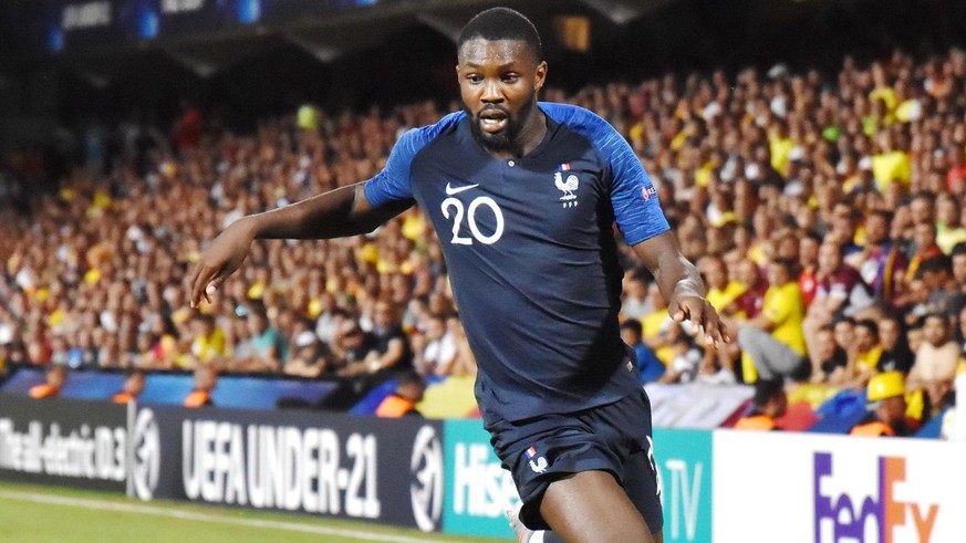 epa07671568 Marcus Thuram of France in action during the UEFA European Under-21 Championship 2019 - Group C soccer match between France and Romania in Cesena, Italy, 24 June 2019. EPA/ALESSIO TARPINI