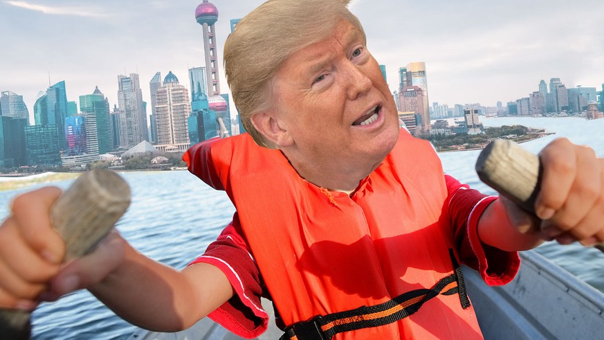 Trump rudert zurück, Skyline Shanghai