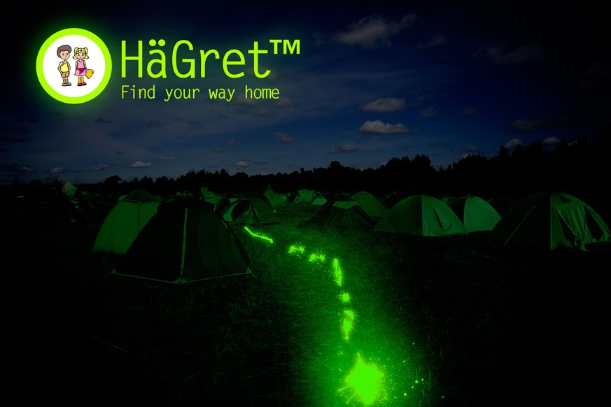 HäGret™ – Leuchtspur zurück zum Zelt. Hänsel und Gretel lassen grüssen (Shutterstock).