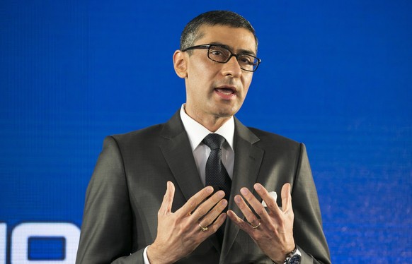 epa04185091 A handout image made available by Finnish telecommunications company Nokia shows Rajeev Suri, new President and CEO of Nokia, on 29 April 2014. Finnish telecommunications company Nokia on  ...