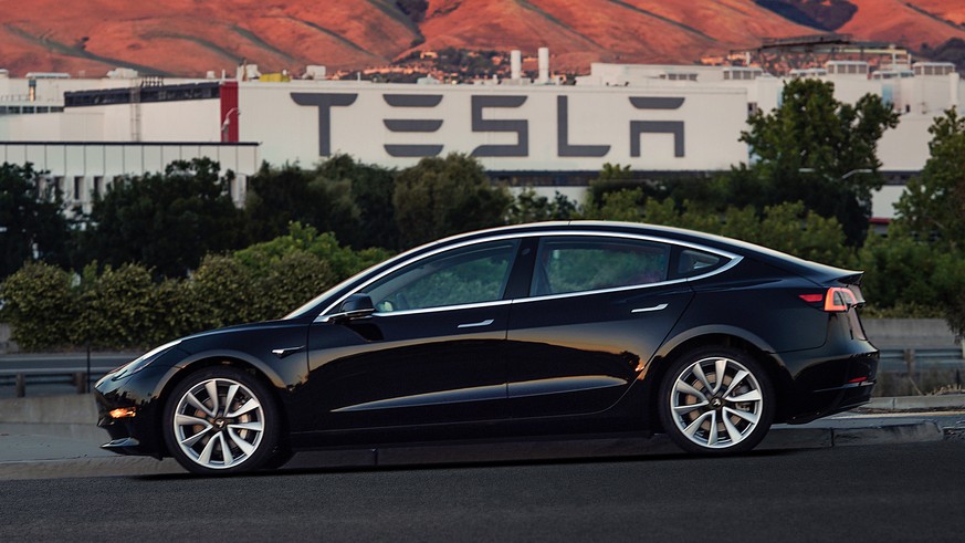 FILE - This file image provided by Tesla Motors shows the Tesla Model 3 sedan. Tesla Motors Inc. reports earnings on Wednesday, Aug. 2, 2017. (Courtesy of Tesla Motors via AP, File)
