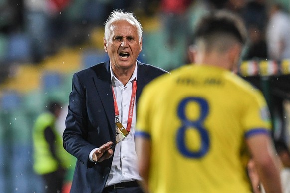 epa07639694 Head coach of Kosovo Bernard Challandes during the UEFA EURO 2020 Group A qualifier soccer match between Bulgaria and Kosovo in Sofia, Bulgaria, 10 June 2019. EPA/VASSIL DONEV