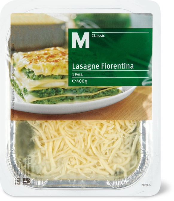 Die Migros-Classic-Lasagne Fiorentina.