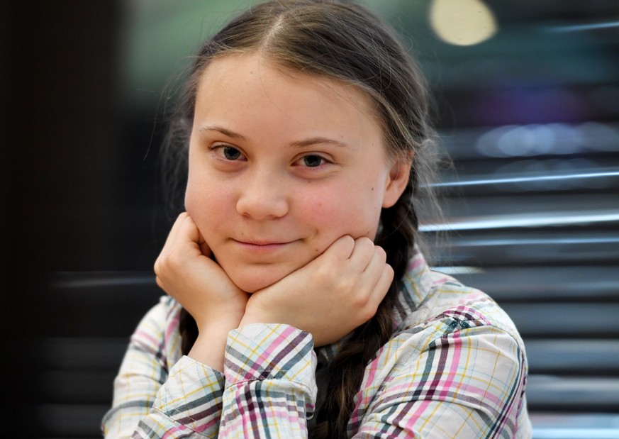 epa07631957 (FILE) - Swedish schoolgirl, climate activist Greta Thunberg during an event inside the Houses of Parliament in Westminster, London, Britain, 23 April 2019 (reissued 07 June 2019). Media r ...