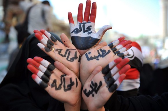 Damals:&nbsp;Farbenfroher Protest gegen Präsident Ali Abdullah Saleh.