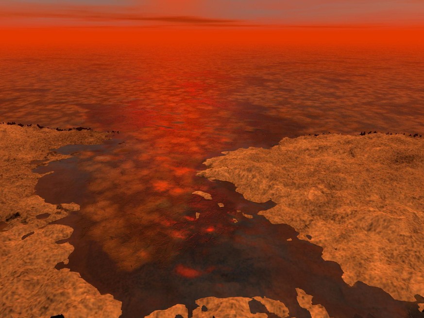So könnten Eisschollen auf einem Methan-See auf Titan aussehen.&nbsp;