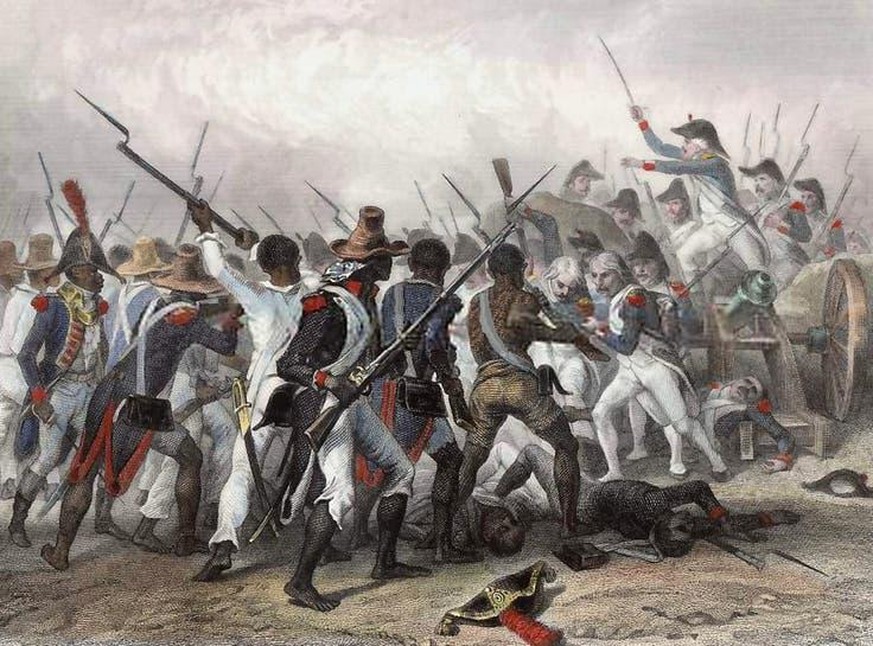 Die grosse Schlacht von Crête-à-Pierrot in der haitianischen Revolution 1802.