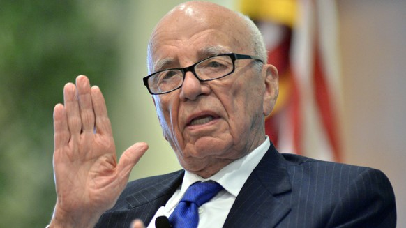 FILE - In this Aug. 14, 2012 file photo, Rupert Murdoch speaks during a forum on The Economics and Politics of Immigration, in Boston. Murdoch, 84, is preparing to hand over the CEO job at Twenty-Firs ...