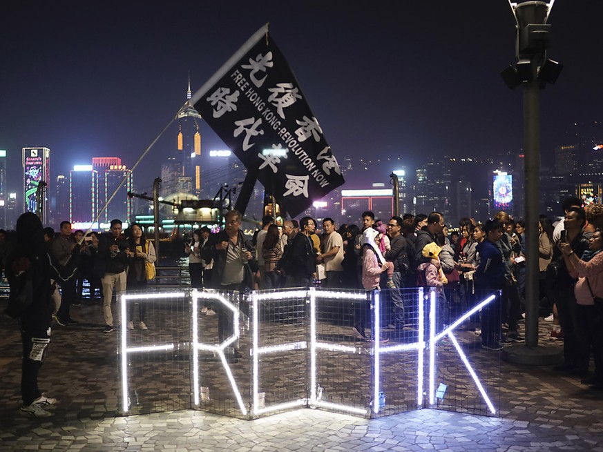 Vor genau einem Jahr haben die Proteste in Hongkong gegen das Anziehen der Daumenschrauben von China begonnen - f�r den heutigen Dienstag sind am Jahrestag erneut Protestaktionen geplant. (Archivbild)