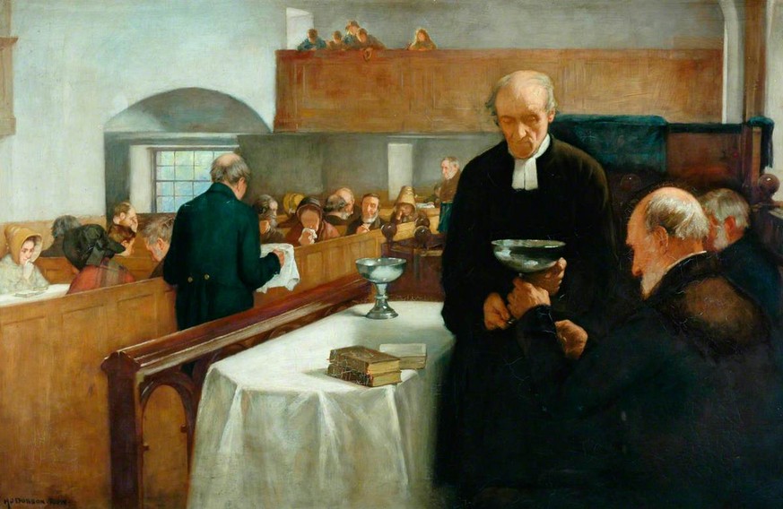 Dobson, Henry John; A Scottish Sacrament; Bradford Museums and Galleries; https://en.wikipedia.org/wiki/Presbyterianism#/media/File:A_Scottish_Sacrament.jpg