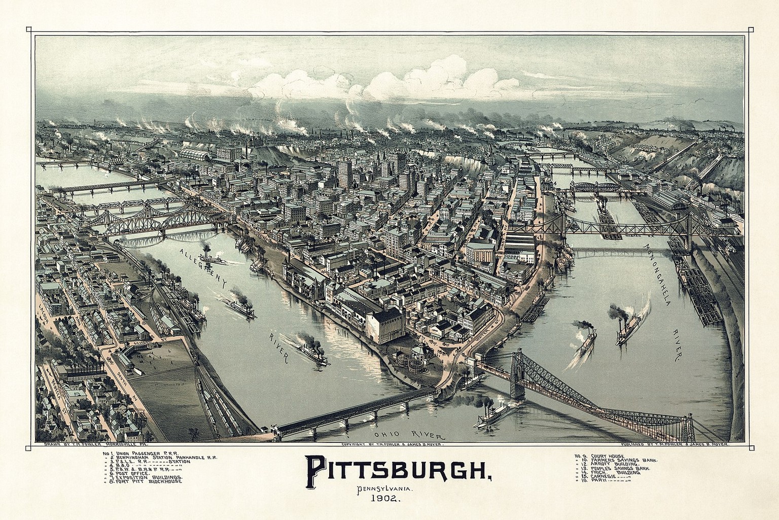 Stahlstadt Pittsburgh, 1902, Thaddeus M. Fowler