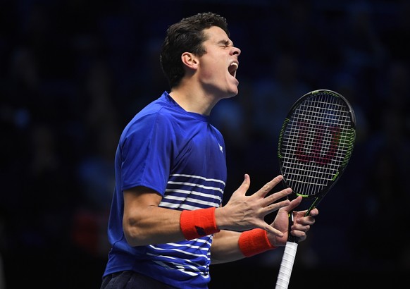 Britain Tennis - Barclays ATP World Tour Finals - O2 Arena, London - 19/11/16 Canada&#039;s Milos Raonic looks dejected during his semi final match against Great Britain&#039;s Andy Murray Reuters / T ...