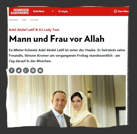 Adel Abdel-Latif 2010 mit seiner Frau Alif Simone alias DJ Lady Tom. Die Schweizer Techno-DJane konvertierte zum Islam. Er selber&nbsp;betet gemäss eigenen Aussagen täglich. &nbsp;