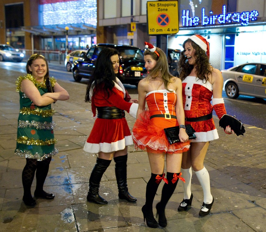 Mandatory Credit: Photo by London News Pictures/REX/Shutterstock (1523445a)
Girls in fancy dress
&#039;Mad Friday&#039;, Manchester, Britain - 16 Dec 2011
Despite freezing temperatures, &quot;Mad F ...