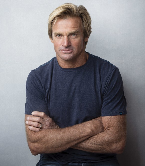 Laird Hamilton poses for a portrait to promote the film, &quot;Take Every Wave: The Life of Laird Hamilton&quot;, at the Music Lodge during the Sundance Film Festival on Sunday, Jan. 22, 2017, in Park ...